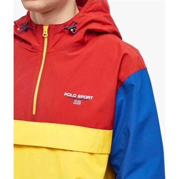 Ralph Lauren Sport Men's Red Rocks 2 Colorblock Packable Anorak Jacket Size Med. - Picture 4 of 11